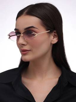 Zaadran - Women UV Protection Brown Lens Sunglasses (Retro CtEye-Black) (58)