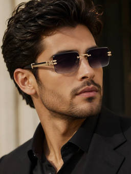 Zaadran - Unisex UV Protection Purple Lens Sunglasses (Roma-T) (56)