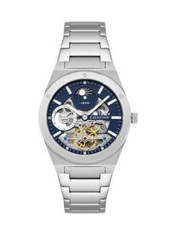 Earnshaw - Drake Dual Time Moonphase Automatic Blue Round Dial Men's Watch - ES-8291-22 (M)