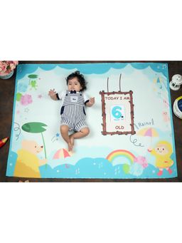 NEW COMERS - Milestone Baby's Monthly Photoshoot Blanket & Props Infants Winter Blanket -405 1 Count