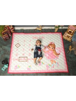 NEW COMERS - Milestone Newborn Baby's Monthly Photoshoot Blanket & Props -Thread Count(80/154) -504