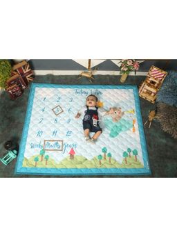 NEW COMERS - Milestone Newborn Baby's Monthly Photoshoot Blanket & Props -Thread Count(80/155) -505