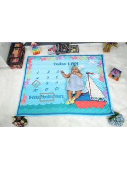 NEW COMERS - Milestone Newborn Baby's Monthly Photoshoot Blanket & Props -Thread Count(80/164) -518