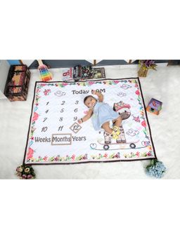 NEW COMERS - Milestone Newborn Baby's Monthly Photoshoot Blanket & Props Count (80/167) Brown-523