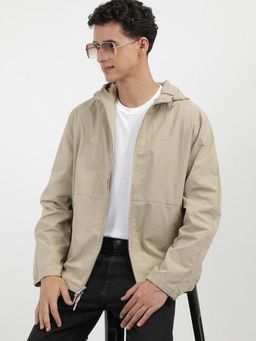 Calvin Klein - Brown Solid Regular Fit Nylon Jacket