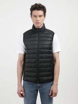 Calvin Klein - Black Solid Regular Fit Polyester Jacket