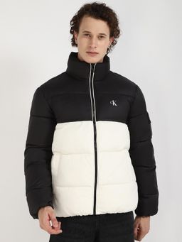 Calvin Klein - White Colorblock Regular Fit Nylon Jacket