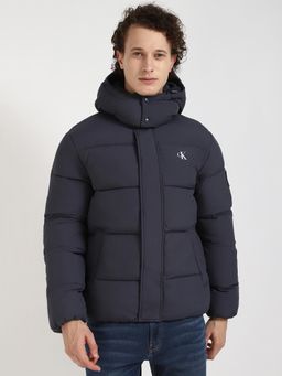 Calvin Klein - Charcoal Solid Regular Fit Nylon Jacket