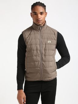 Calvin Klein - Beige Quilted Regular Fit Nylon Jacket