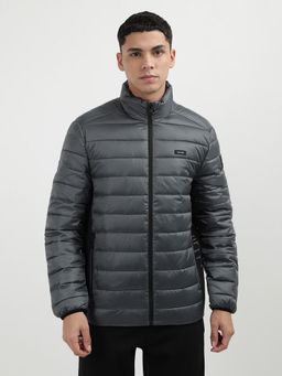 Calvin Klein - Grey Logo Regular Fit Polyester Jacket