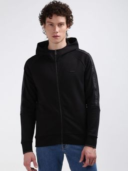 Calvin Klein - Black Embroidered Logo Regular Fit Cotton Jacket