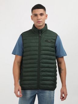 Calvin Klein - Green Quilted Regular Fit Nylon Jacket