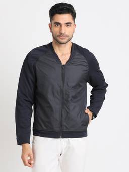 Turtle - Men Blue Polyester Full Sleeve Regular Fit Solid Windcheater Jacket