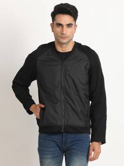 Turtle - Men Black Polyester Full Sleeve Regular Fit Solid Windcheater Jacket