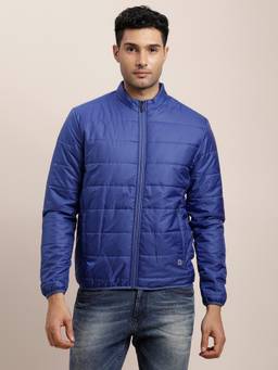 Turtle - Men Blue Nylon Full Sleeve Regular Fit Solid Windcheater Jacket