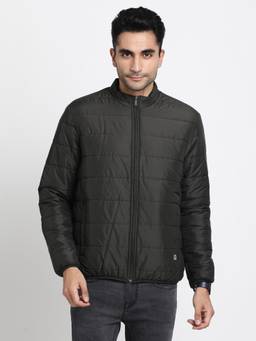 Turtle - Men Black Nylon Full Sleeve Regular Fit Solid Windcheater Jacket