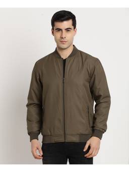Turtle - Men Brown Polyester Full Sleeve Regular Fit Solid Windcheater Jacket