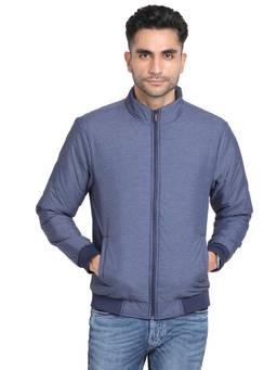 Turtle - Men Blue Nylon Full Sleeve Regular Fit Solid Windcheater Jacket