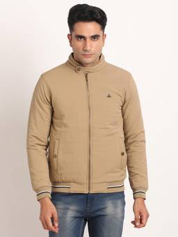 Turtle - Men Brown Cotton Stretch Full Sleeve Regular Fit Solid Windcheater Jacket
