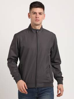 Turtle - Men Brown Polyester Full Sleeve Regular Fit Solid Windcheater Jacket