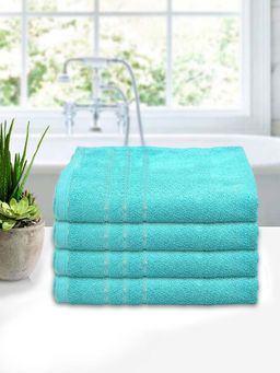 Kuber Industries - Blue Soft Cotton Bath Towels (Pack of 4)