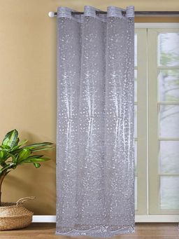 Kuber Industries - Transparent Stone Print Stain-Resistant & Waterproof PVC Curtain (9 Feet)