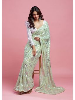 PHATAKAA - Pista Barfi Saree Without Blouse