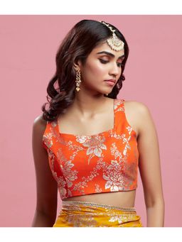 PHATAKAA - Orange Barfi Blouse