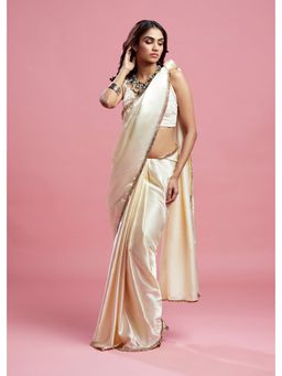 PHATAKAA - Ivory Cocktail Saree Without Blouse