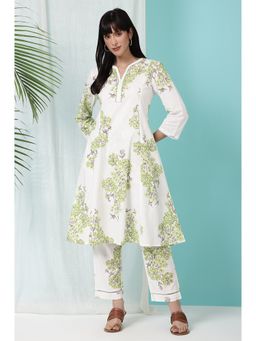 W - Pure Cotton Round Neck Kurta and Pant (Set of 2)