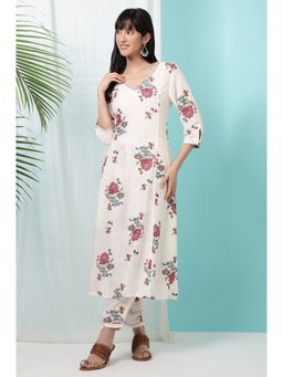 W - Viscose V-Neck Kurta and Pant (Set of 2)