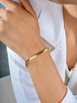 Johori - Gold Brass Statement Bracelet