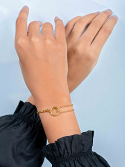 Johori - Gold Brass Statement Bracelet