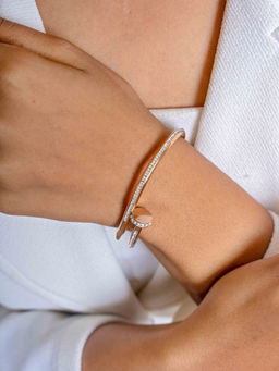 Johori - White Brass Stones Bracelet