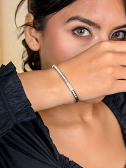 Johori - White Brass Stones Bracelet