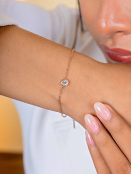 Johori - White Brass Stones Bracelet