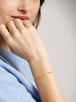 Fossil - White Brass Stones Bracelet