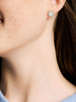 Fossil - White Stainless Steel Stones Pair Of Earrings