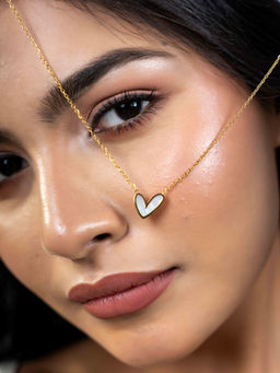 Johori - White Brass Contemporary Necklace