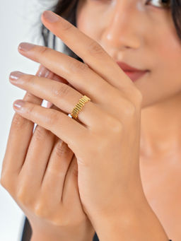 Johori - Gold Brass Statement Ring