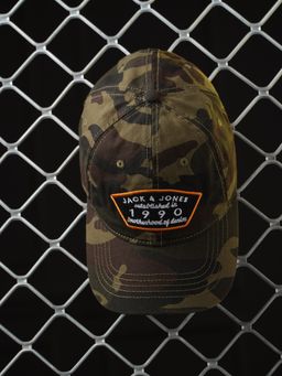 Jack & Jones - Brown Camo Print Baseball Cap