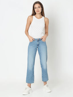 Spykar - Low Rise Straight Fit Blue Jeans