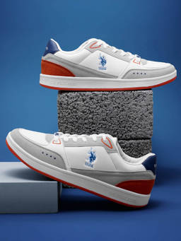 U.S. POLO ASSN. - LANDWIN 3.0 Orange Stylish Casual Sneakers For Men