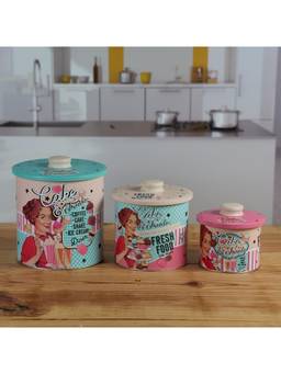 Kookee - Tin Boxes for Cookie Biscuit and Snack Storage (Pack of 3) (12113)