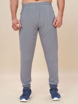 Technosport - Grey Solid Slim Fit Trackpant