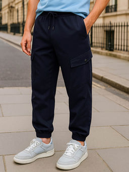 Bewakoof - Air 1.0 Men's Blue Oversized Cargo Joggers