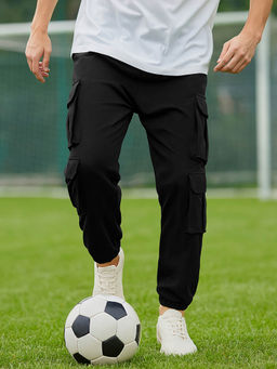 Bewakoof - Air 1.0 Men's Black Super Loose Fit Cargo Joggers