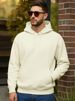 Bewakoof - Heavy Duty 1.0 Men's Off White Oversized Hoodies