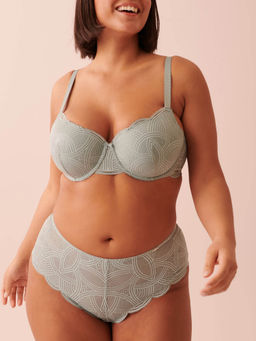 La Vie En Rose - Blue Lightly Lined Balconette Flexible Bra