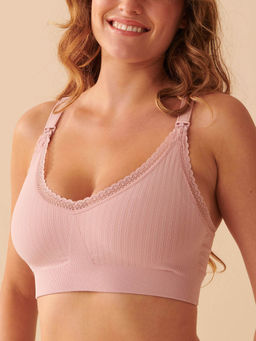 La Vie En Rose - Pink Seamless Nursing Maternity Bra